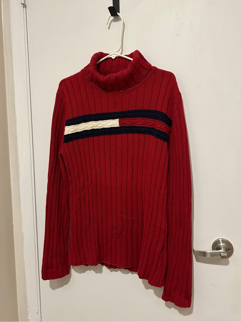 Tommy Hilfiger red turtleneck sweater